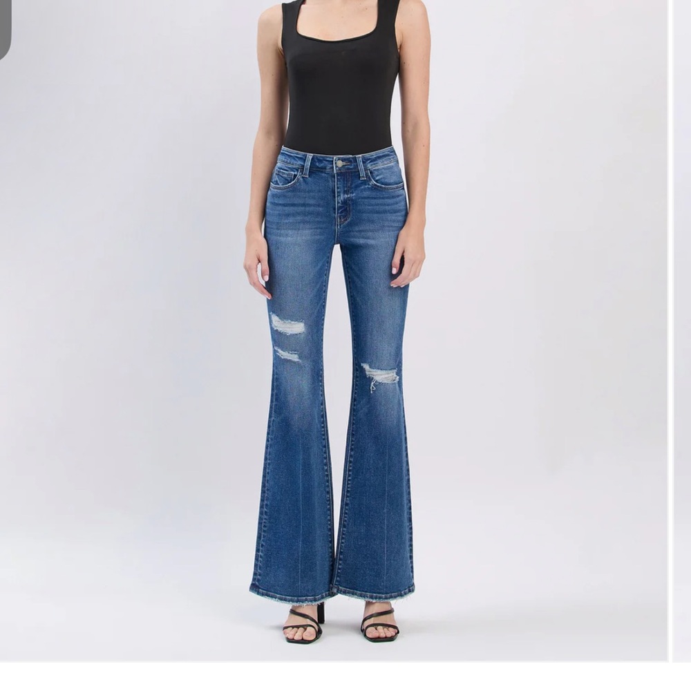 Vervet Distressed Flare Women Jeans 32 Flying Monkey